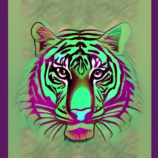 tiger in peacock color