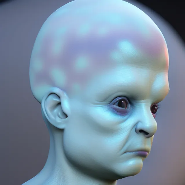 Alien morphs into a human