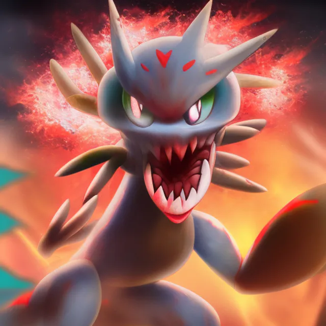 Pokémon morphing into a hideous creature 