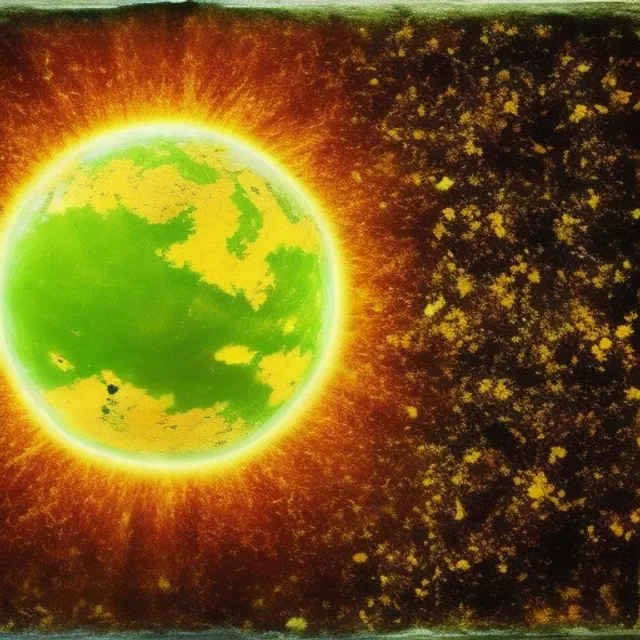 Earth evolving into the sun. Earth evolving into the sun. lovely, insanely detailed