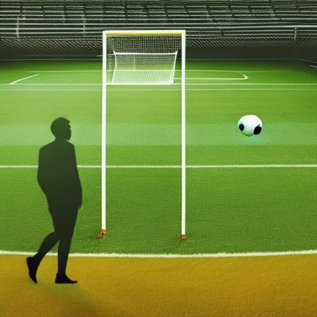 person standing in front of a soccer goal