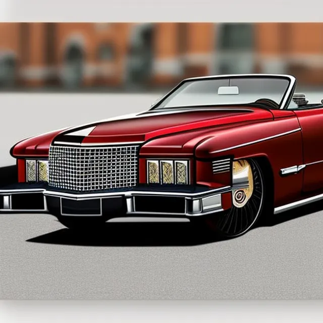 “Cadillac El Dorado de style Badass Steampunk dans une vieille rue pavée, trending on artstation, sharp focus, studio photo, intricate details, highly detailed, by greg rutkowski. Cadillac El Dorado de style Badass Steampunk dans une vieille rue pavée, trending on artstation, sharp focus, studio photo, intricate details, highly detailed, by greg rutkowski. chiaroscuro, 85mm”