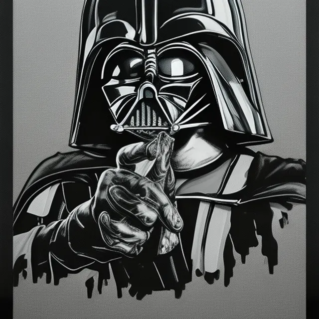 Darth vader trying to eat a banana 