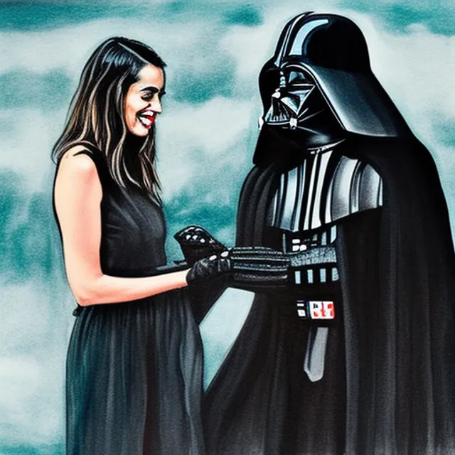 Darth Vader proposes to Ana de armas