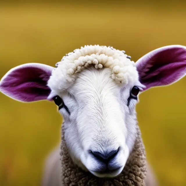 Sheep with the head of a sheep