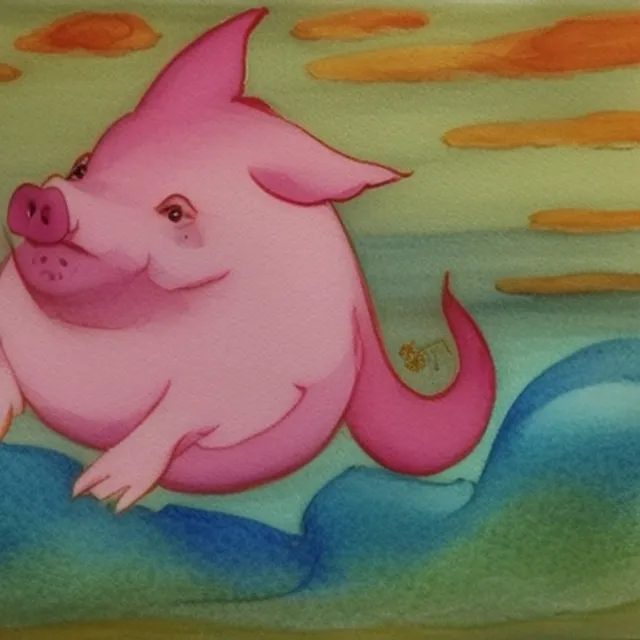 Pig mermaid
