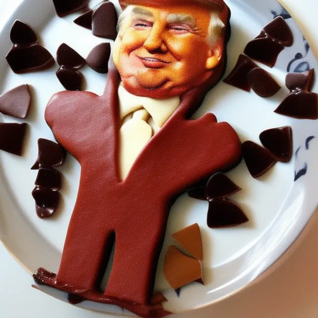 Donald trump made out of chocolate 