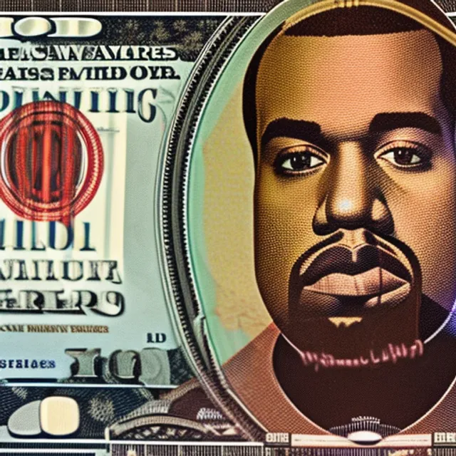 Kanye west on the American dollar