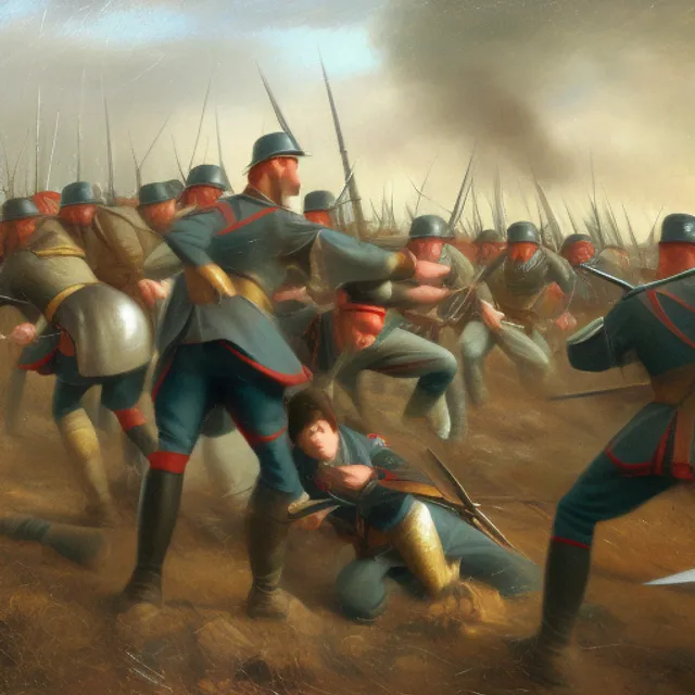 soldiers in battle