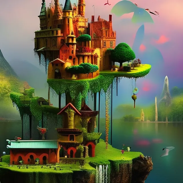 The dream world is home to all manner of strange and wonderful creatures, from winged horses to talking animals. They roam freely, playing and exploring the lush surroundings, unfettered by the worries of the waking world. Floating gardens serve as an inspiration. use floating gardens as an inspiration