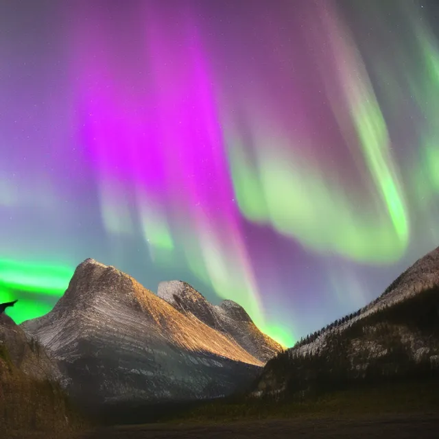 aurora borealis mixed with an eagle