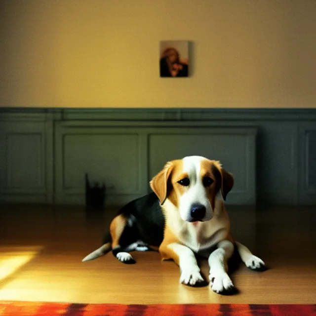 dog in a room