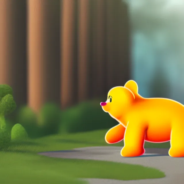 Animated Gummybear walking