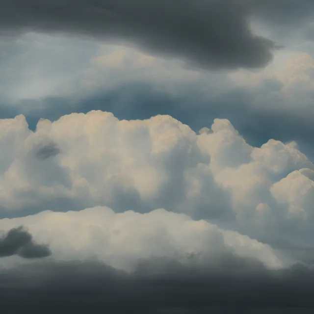 thunderclouds in the night sky