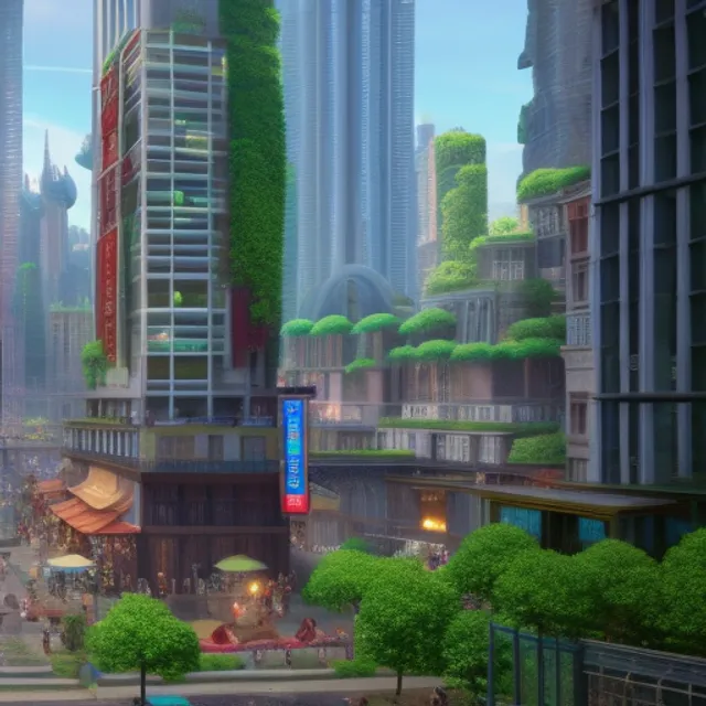How about creating an ultra-realistic, yet fantastical, 3D cityscape in Unreal Engine, inspired by both Chinese cities and the imaginative world of Studio Ghibli?

The city could feature towering, photorealistic skyscrapers, busy streets teeming with people and vehicles, and bustling markets filled with vibrant stalls and vendors. However, there could also be elements of magic and wonder woven throughout the city, such as glowing lanterns that float in the air, blooming flowers that burst forth from cracks in the pavement, and fantastical creatures like dragons and spirits that roam the skies.

The centerpiece of the city could be a giant tree that serves as a hub of activity, with a network of bridges and walkways connecting its branches to the surrounding buildings. The tree could be home to various businesses and homes, as well as a community park filled with playing children and animals.

The overall aesthetic of the piece could be hyper-realistic, but with a touch of the fantastical and whimsical, as if the city has been infused with a dreamlike quality. The vibrant colors, dynamic weather effects, and lively atmosphere could create a sense of wonder and awe, evocative of the imaginative worlds found in Studio Ghibli films.