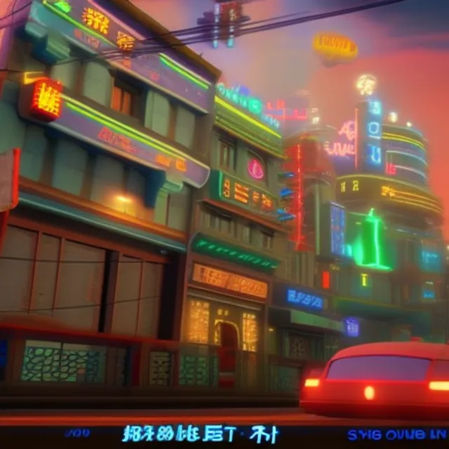 “Ultra-realistic 3D Cityscape created in Unreal Engine by inspired by both Chinese cities and the imaginative world of Studio Ghibli. Place a bright neon sign in the sky that reads "City of Dreams”
