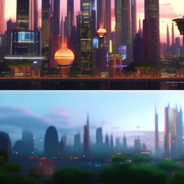 How about creating an ultra-realistic, 8K short film in Unreal Engine, inspired by both Chinese cities and the imaginative world of Studio Ghibli?

The film could show a stunning, photorealistic 3D cityscape, featuring towering skyscrapers, busy streets, and bustling markets, but with elements of magic and wonder added in, such as floating lanterns and fantastical creatures like dragons. The film could center around a giant, central tree, which serves as a hub of activity and is connected to the surrounding buildings by bridges and walkways. The tree could be home to various businesses and homes, as well as a community park filled with playing children and animals.

Throughout the film, there could be breathtaking shots of the city, showing the vibrant colors and dynamic weather effects that bring the world to life. The film could have a dreamlike quality, with a vibrant and lively atmosphere that creates a sense of wonder and awe, evocative of the imaginative worlds found in Studio Ghibli films.