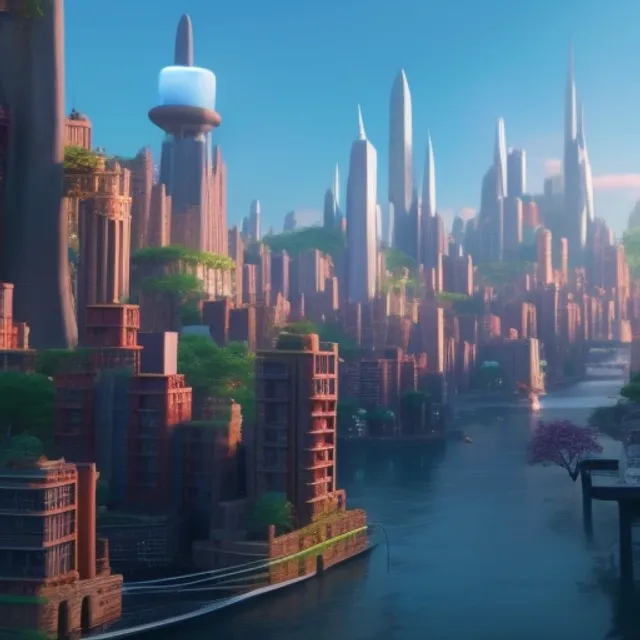 How about creating an ultra-realistic, 8K short film in Unreal Engine, inspired by both Chinese cities and the imaginative world of Studio Ghibli?

The film could show a stunning, photorealistic 3D cityscape, featuring towering skyscrapers, busy streets, and bustling markets, but with elements of magic and wonder added in, such as floating lanterns and fantastical creatures like dragons. The film could center around a giant, central tree, which serves as a hub of activity and is connected to the surrounding buildings by bridges and walkways. The tree could be home to various businesses and homes, as well as a community park filled with playing children and animals.

Throughout the film, there could be breathtaking shots of the city, showing the vibrant colors and dynamic weather effects that bring the world to life. The film could have a dreamlike quality, with a vibrant and lively atmosphere that creates a sense of wonder and awe, evocative of the imaginative worlds found in Studio Ghibli films.