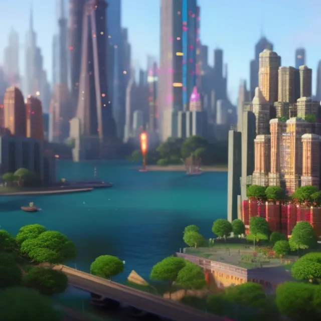 How about creating an ultra-realistic, 8K short film in Unreal Engine, inspired by both Chinese cities and the imaginative world of Studio Ghibli?

The film could show a stunning, photorealistic 3D cityscape, featuring towering skyscrapers, busy streets, and bustling markets, but with elements of magic and wonder added in, such as floating lanterns and fantastical creatures like dragons. The film could center around a giant, central tree, which serves as a hub of activity and is connected to the surrounding buildings by bridges and walkways. The tree could be home to various businesses and homes, as well as a community park filled with playing children and animals.

Throughout the film, there could be breathtaking shots of the city, showing the vibrant colors and dynamic weather effects that bring the world to life. The film could have a dreamlike quality, with a vibrant and lively atmosphere that creates a sense of wonder and awe, evocative of the imaginative worlds found in Studio Ghibli films.