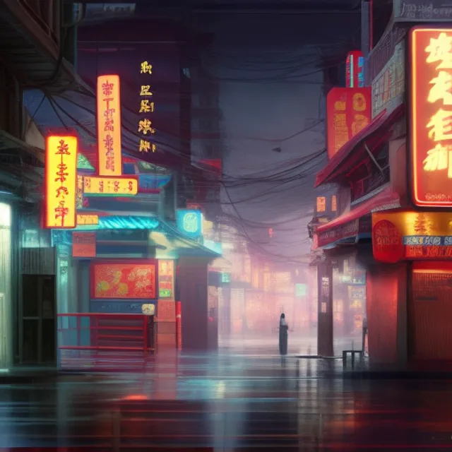STUDIO GHIBLI, quiet China Town daytime Bangkok, Monsoon day in Bangkok citypop,, concept art of a peaceful nostalgia, city pop style, Thailand minimal, vintage nostalgia, optimist future by Claude Lorrain. intricate artwork by Tooth Wu and wlop and beeple and dan mumford and greg rutkowski and nekroxiii. halo. octane render, cinematic, hyper realism, very detailed, octane render, 8k, depth of field, bokeh. iridescent accents. vibrant.