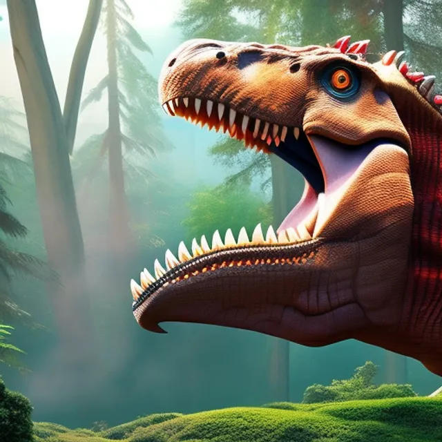 Imagine a world where the dinosaurs never went extinct and evolved into robotic hybrids. Your task is to create a highly detailed, 8k resolution artwork of a half-dinosaur, half-robot hybrid that blends both organic and mechanical elements seamlessly. The dinosaur half should have distinctive features of a specific species, such as the sharp teeth and claws of a T-Rex, while the robot half should have sleek and futuristic designs with flashing lights and intricate machinery.
Consider the following elements when creating your artwork:
A dynamic pose: The dinosaur-robot hybrid should be in a powerful and action-packed stance, as if it is ready to take on the world.
Vibrant colors: Use a color palette that contrasts the warm, organic tones of the dinosaur half with the cool, metallic tones of the robot half.
Realistic materials: Use advanced shading techniques to create realistic textures for the robotic and organic elements, such as the smooth, shiny metal of the robot half and the rough, scaly skin of the dinosaur half.
