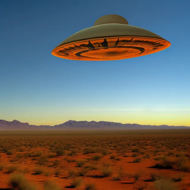 Ufo flying over sonoran desert