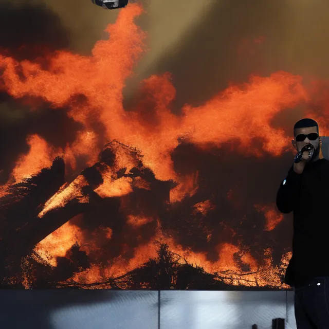 Drake on fire