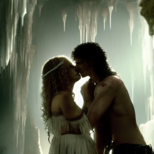 highly detailed photo of bellamy blake and Clarke Griffin as a king and queen, ultra hd, soft kiss white dress, fantas, 4k hd, kissing, cute, beautiful, underwaterfall