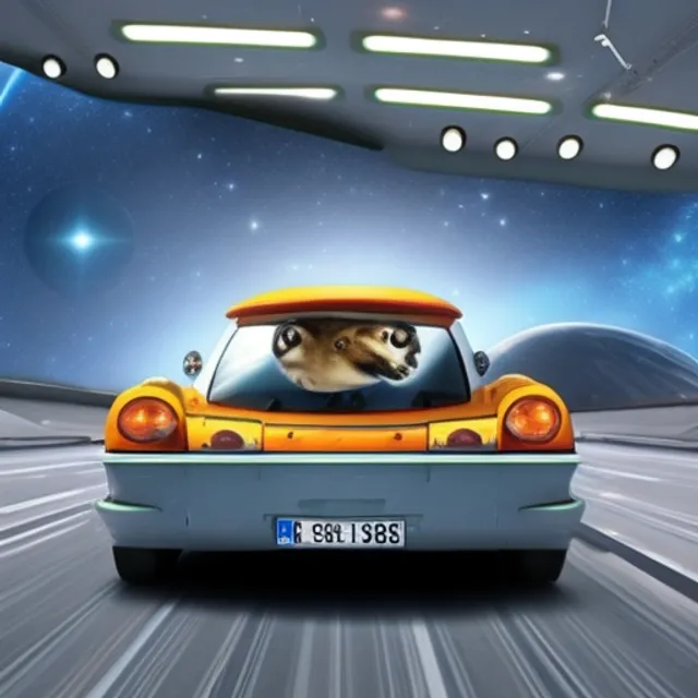 Wolkswagen transporter in space