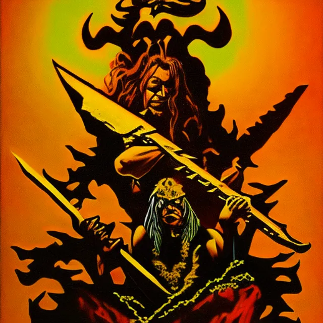  a glowing heavy metal electric flyng v guitar carved out of a mountain, very dramatic, painted by Frank Frazetta, oil, gouache, airbrushed, incredible, movie poster art