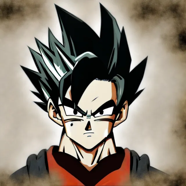 Goku dragon ball,carton attached  (dark colors:1.2), snthwve style wallpaper