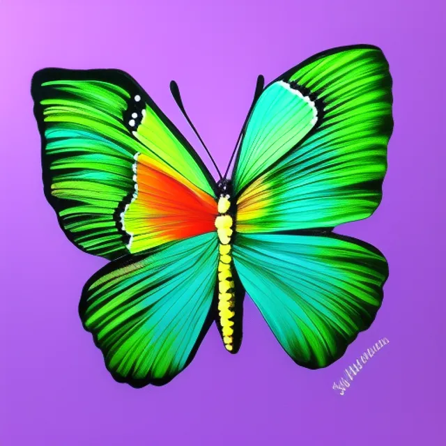 Colourful butterfly with 1 billion colours