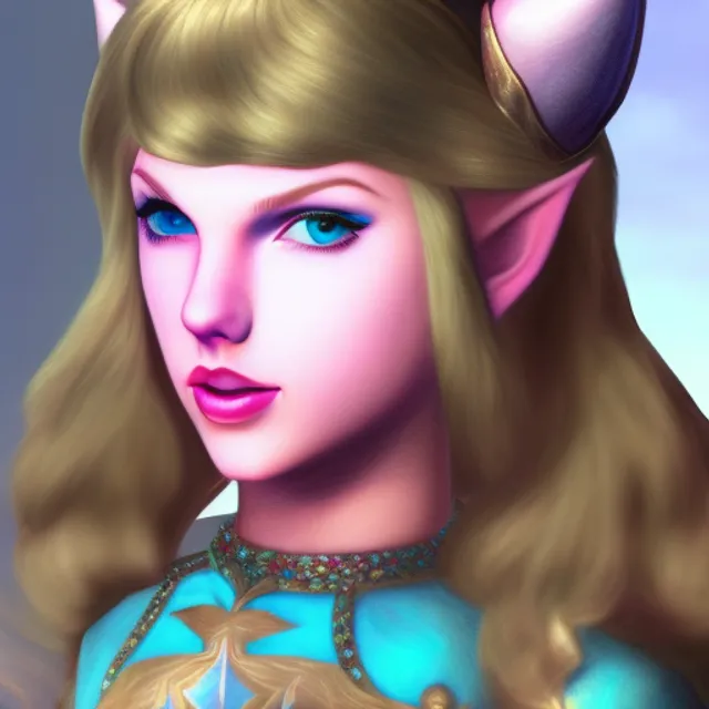 Photorealistic Taylor swift to become princess zelda