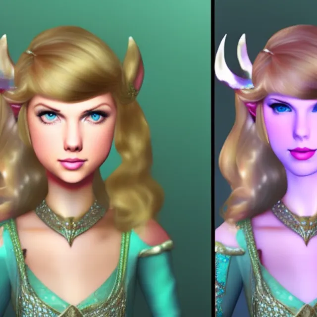 Photorealistic Taylor swift to become princess zelda