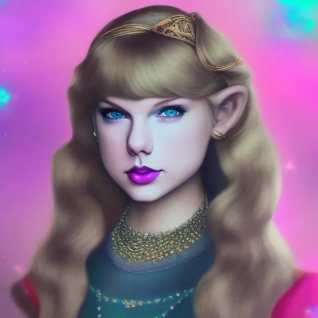 Photorealistic Taylor swift to become princess zelda