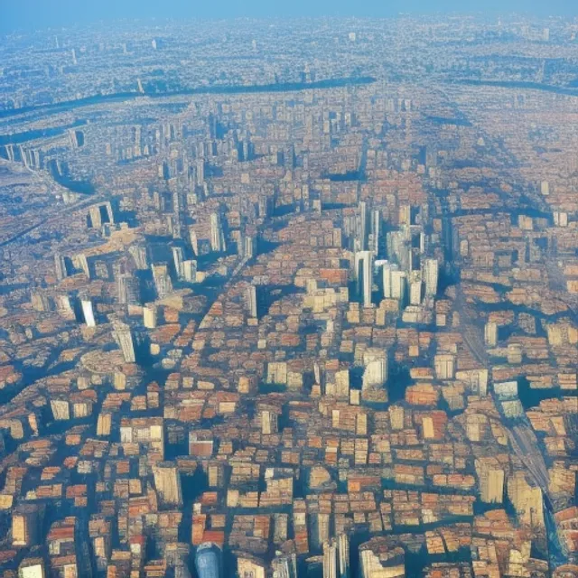 A flight above big cities of the world, high buildings from bird perspective,  fast travel above the skyline