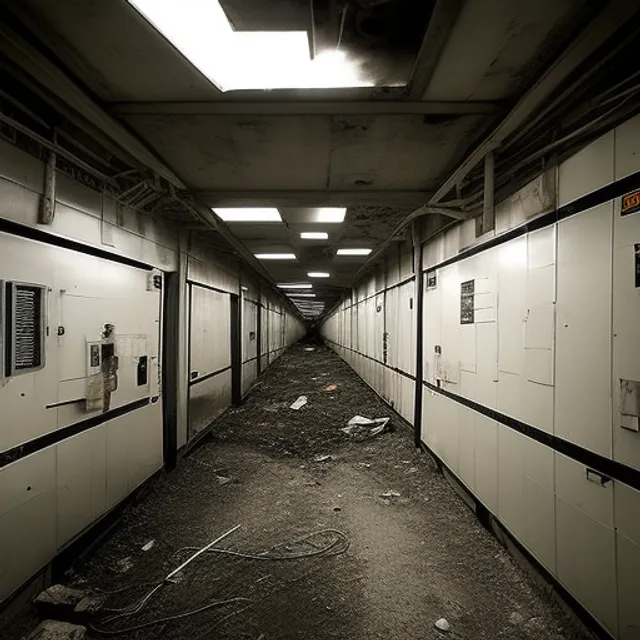 An abandoned space station in an unknown part of the universe. The corridors are dark and dusty, with debris and rubble everywhere. This station was once full of life and activity, but now it seems abandoned for years. Occasionally you can hear the sound of the wind blowing through the corridors, but otherwise it is quiet and eerie. The control room is deserted and the screens are black, and the machines seem to have come to a standstill long ago. The only light comes from the flashing red warning lights, which create a strange atmosphere. It is clear that something serious happened at this station at some point, but what it was remains a mystery. It feels like loneliness and lostness, like being all alone in an unknown corner of space. Yet you also feel a sense of adventure and curiosity, which may still be discovered in this mysterious environment.