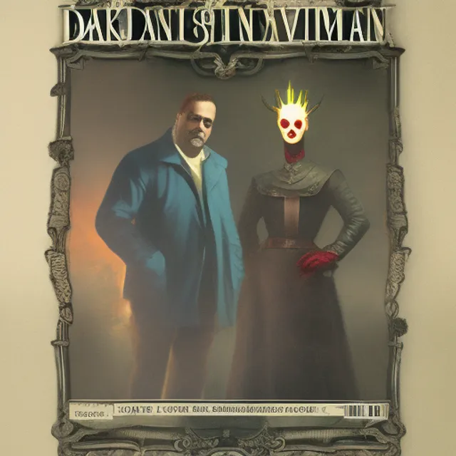 Dark evil and man