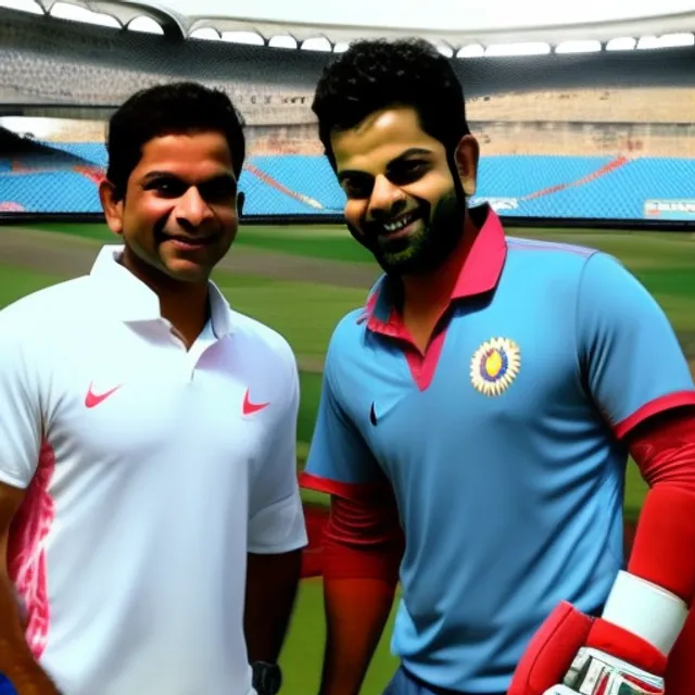 Sachin tendulkar with virat kohli