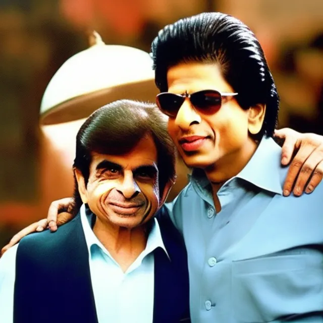 Shahrukh khan with dilip kumar