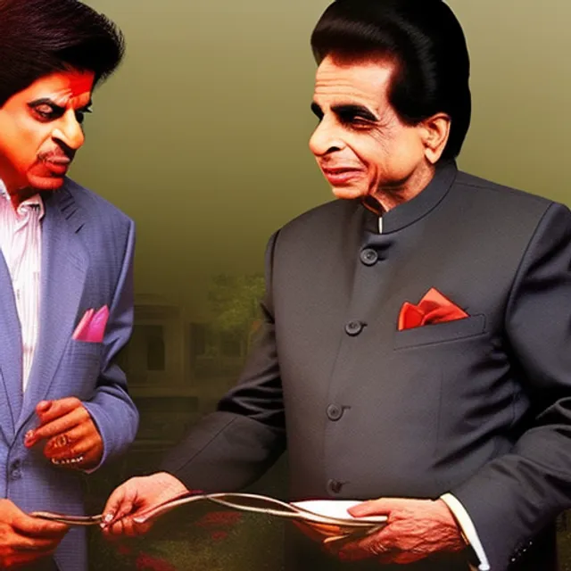 Shahrukh khan with dilip kumar