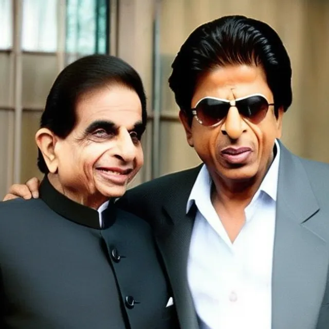 Shahrukh khan with dilip kumar