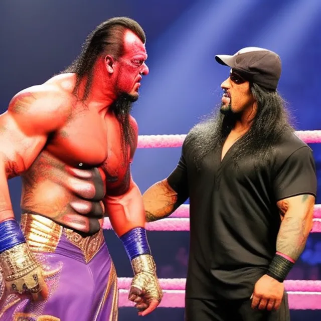 Wwe undertaker with Salman Khan. replace undertaker with a guy in a suit and sunglasses