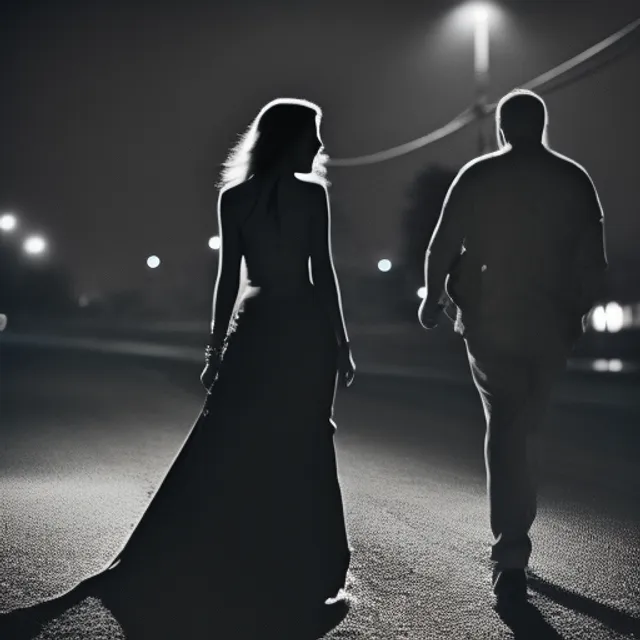  Night Walker approaching a man, seducing him with her gaze and her sultry voice. She's on the hunt, and nothing can stand in her way.