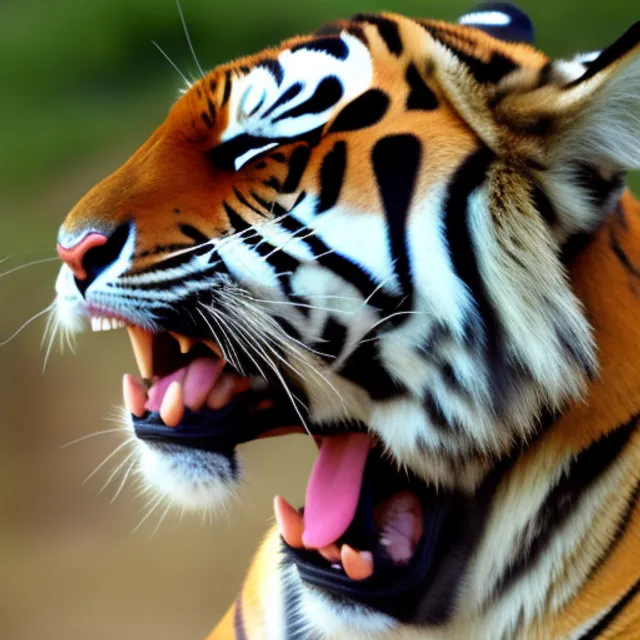 Tiger laughing 