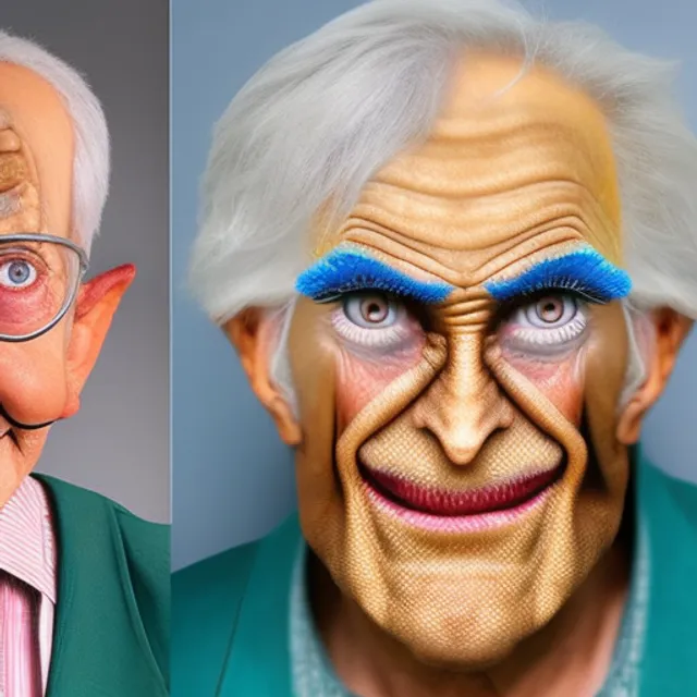 a boy transforming into old man 