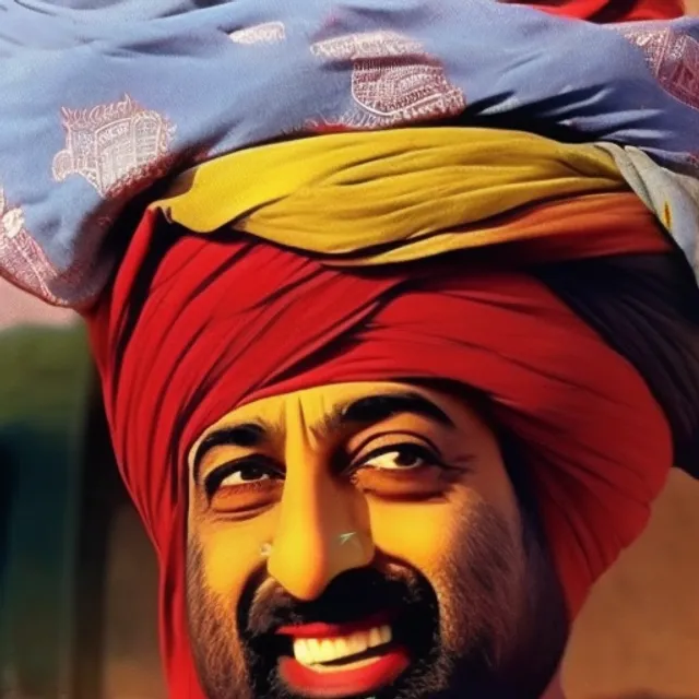 Sunny deol, turban on head