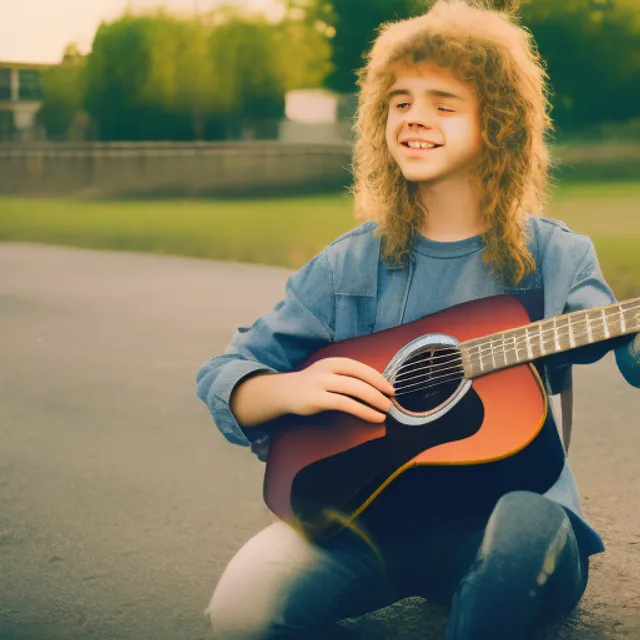 Teen leaves small town with a guitar