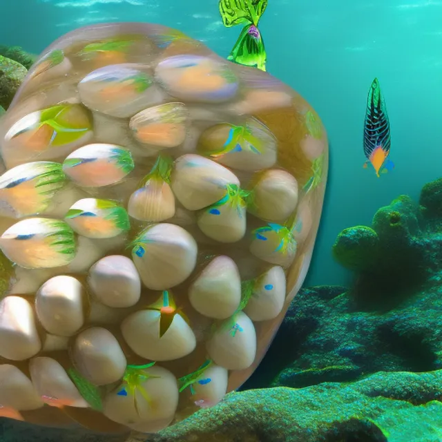Butterfly cocoon under the sea