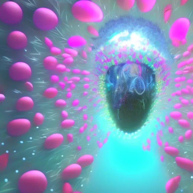 Butterfly cocoon under the sea, Radiant, Americana, graffitti, face shot, cgi, Soft focus, Virtual reality, multi colors, Hyperrealism, glow in the dark lighting, 4K